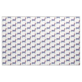 Embossed Indigo Gradient Paw Print Dog Outline ファブリック (ヤード)