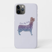 Embossed Indigo Gradient Paw Print Dog Outline Case-Mate iPhoneケース (裏)