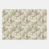 Embossed Shades of Off White ラッピングペーパーシート (正面)