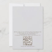 Embossed Starfish Coastal Formal QR Code Wedding 招待状 (裏面)