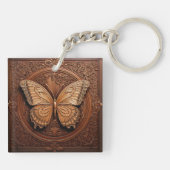 Embossed Wood Butterfly キーホルダー (裏面)