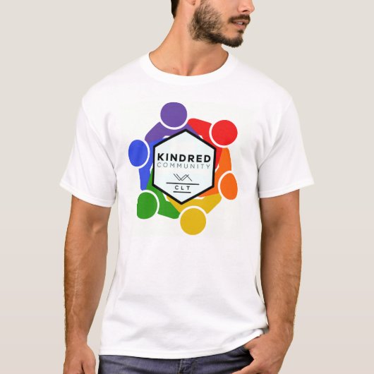 "EMBRACE ALL" ベーシック メンズ Tシャツ (正面)