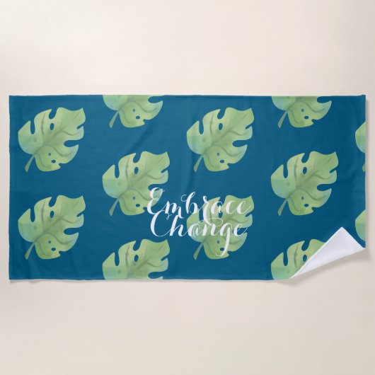 Embrace Change ビーチタオル (正面)