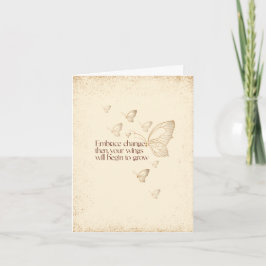 Embrace Change-Inspirational Semicolon Butterfly カード