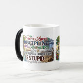 Embrace Correction Gain Wisdom Reject Stay Foolish モーフィングマグカップ (正面左)