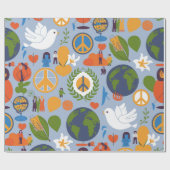 Embrace Global Unity | Colorful Peace and Harmony ラッピングペーパー (フラット)