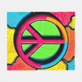 Embrace Inner Peace & Joy フリースブランケット (正面(横))