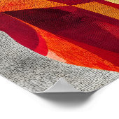 Embrace Me – Abstract Lovers Art in Red & Gold ポスター (角)