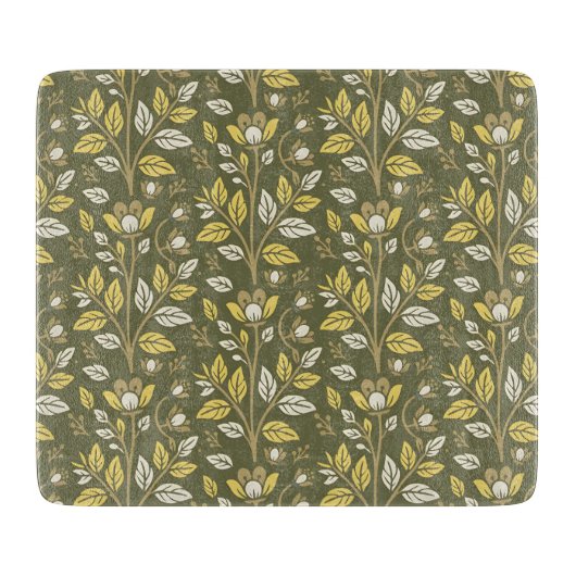 Embrace Nature with Elegant Floral Patterns カッティングボード (正面)