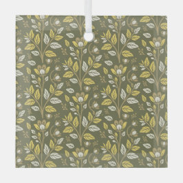 Embrace Nature with Elegant Floral Patterns ガラスオーナメント