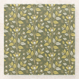 Embrace Nature with Elegant Floral Patterns ガラスコースター