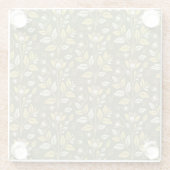 Embrace Nature with Elegant Floral Patterns ガラスコースター (裏面)