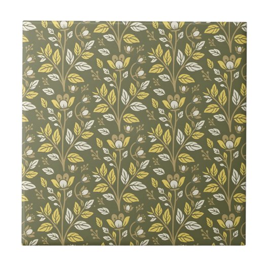 Embrace Nature with Elegant Floral Patterns タイル (正面)