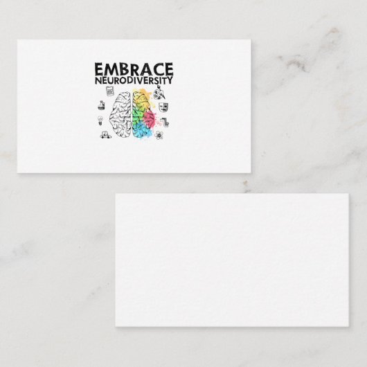 Embrace Neurodiversity Autism Awareness 名刺 (正面/裏面)