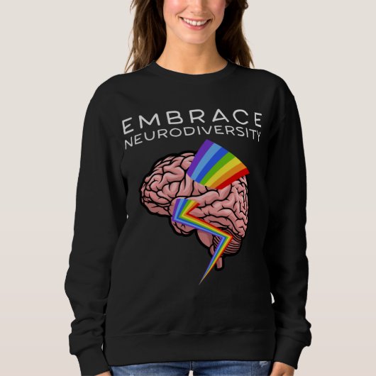 Embrace Neurodiversity Autism Awareness ASD Men Wo スウェットシャツ (正面)