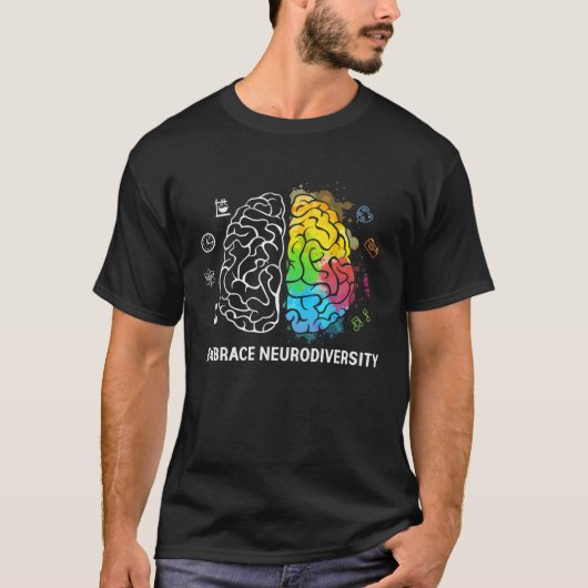 Embrace Neurodiversity Autism Awareness ASD Men Wo Tシャツ (正面)