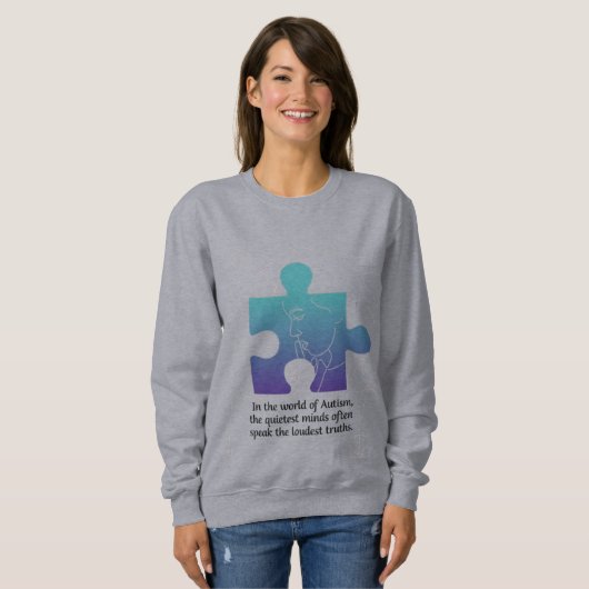Embrace Neurodiversity | Autism Awareness Puzzle スウェットシャツ (正面フル)