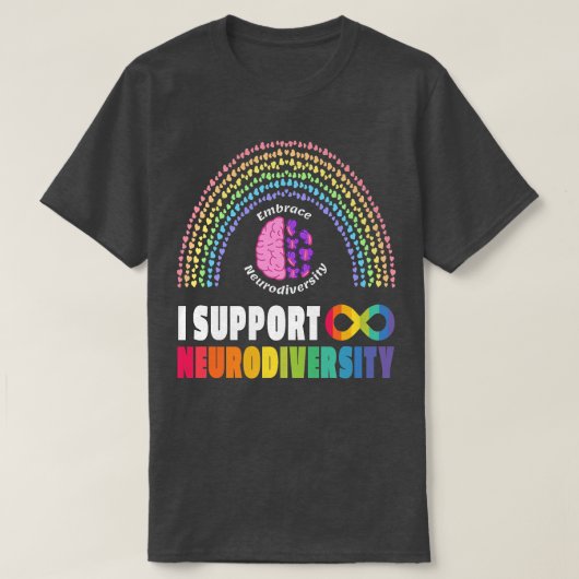 Embrace Neurodiversity Autism Spectrum ADHD ASD Ra Tシャツ (デザイン正面)