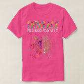 Embrace Neurodiversity Brain ADHD Autism Awareness Tシャツ (デザイン正面)