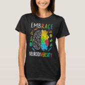 Embrace Neurodiversity Brain Autism Awareness Puzz Tシャツ (正面)