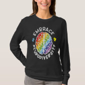 Embrace Neurodiversity Brain Autism Awareness Puzz Tシャツ (正面)