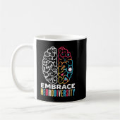 Embrace Neurodiversity Design for a Autism Awarene コーヒーマグカップ (左)