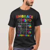 Embrace Neurodiversity Video Game Autism Awareness Tシャツ (正面)