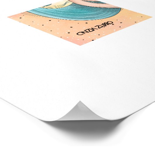 Embrace of Light – Original Illustration Poster ポスター (角)