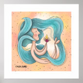 Embrace of Light – Original Illustration Poster ポスター (正面)