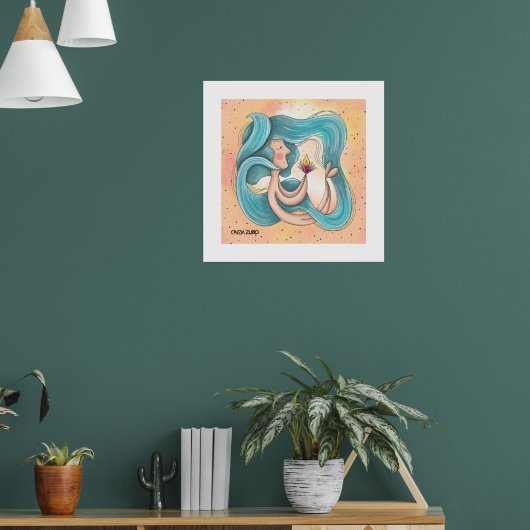 Embrace of Light – Original Illustration Poster ポスター (リビング1)