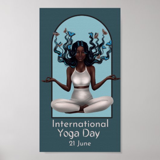  “Embrace Serenity - International Yoga Day Poster ポスター (正面)