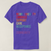 Embrace Support Neurodiversity Brain ADHD Autism A Tシャツ (デザイン正面)