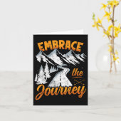 Embrace The Journey - Inspirational Quote Motivati カード (黄色い花)