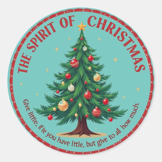 Embrace the Spirit of Christmas ラウンドシール (正面)