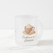 Embrace This Season Frosted Mug – Cozy Cocoa Café フロストグラスマグカップ (正面右)