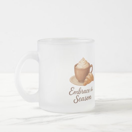 Embrace This Season Frosted Mug – Cozy Cocoa Café フロストグラスマグカップ (左)