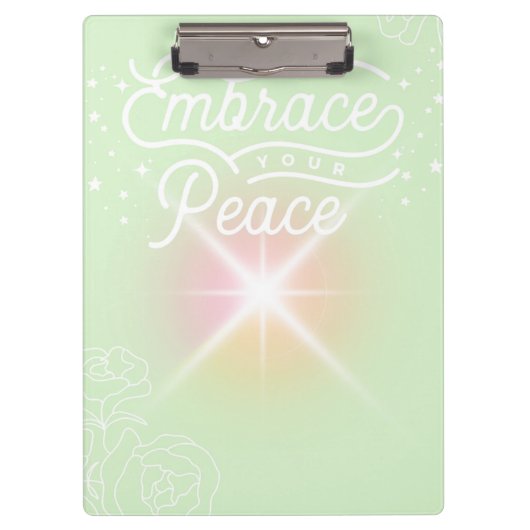 "Embrace you Peace" school/office clipboard  クリップボード (正面)