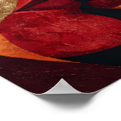 Embrace You – Romantic Couple Kiss Abstract Art ポスター (角)