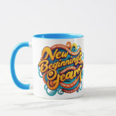 “Embrace your big dreams with every sip. New begin マグカップ (左)
