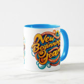 “Embrace your big dreams with every sip. New begin マグカップ (正面右)