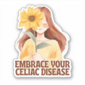 Embrace Your Celiac Disease Sunflower シール (正面)