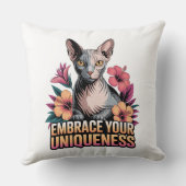 Embrace Your Uniqueness Sphynx クッション (裏面)
