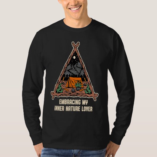 Embracing Inner Nature  Camping Forest Camper Jung Tシャツ (正面)