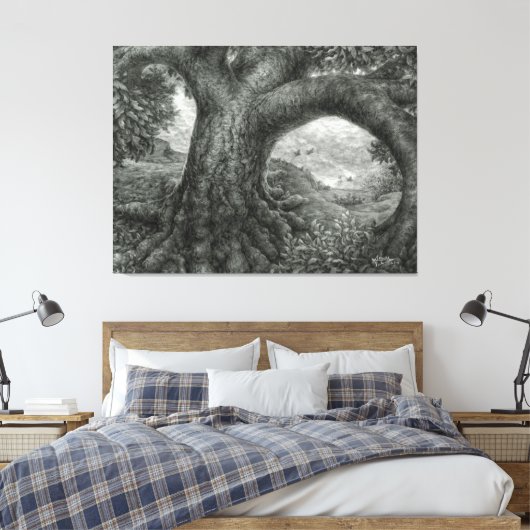 Embracing Risk Tree キャンバスプリント (インサイチュ (寝室))