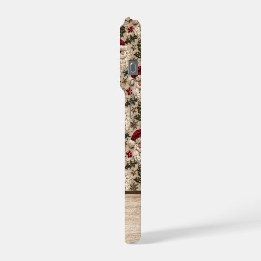 Embroidered 3D Santa Phone Case | Personalized iPhoneケース (左側面)