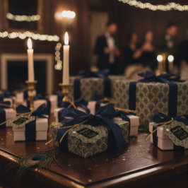 Embroidered Art Deco Pattern Wrapping Paper ラッピングペーパー