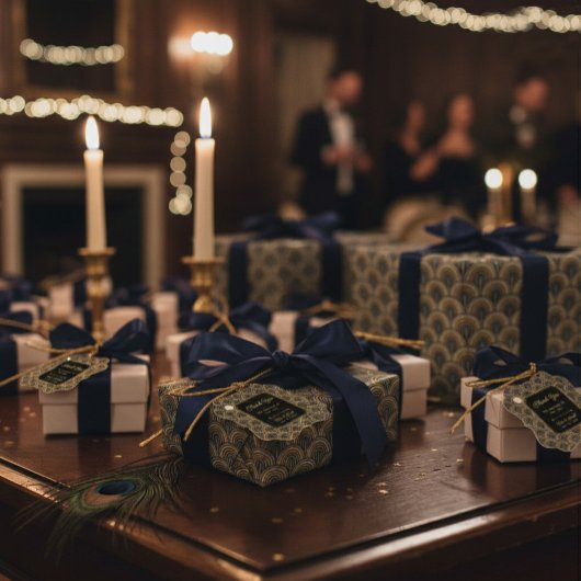 Embroidered Art Deco Pattern Wrapping Paper ラッピングペーパー