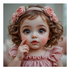 Embroidered Baby Portrait ポスター