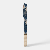 Embroidered Daisy Denim Phone Case with Name iPhoneケース (左側面)