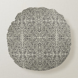 Embroidered Effect Dalmatian Fur Print ラウンドクッション